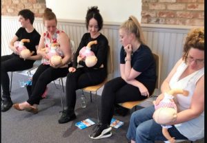 Parents on a Baby First course for Parents in Warrington
